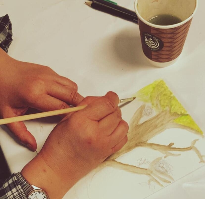 Arbre aquarelle - Art-thérapie